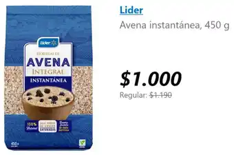 Lider Lider avena instantánea oferta