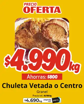 Unimarc Chuleta vetada o centro oferta