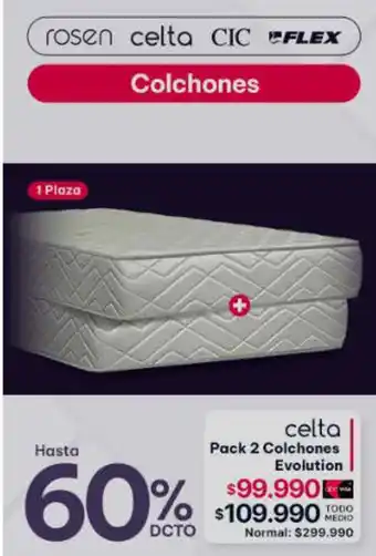 Abcdin Celta colchones evolution oferta