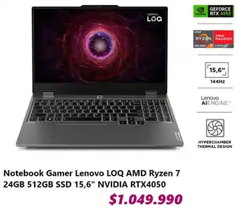 Abcdin Lenovo notebook gamer LOQ AMD ryzen 7 oferta