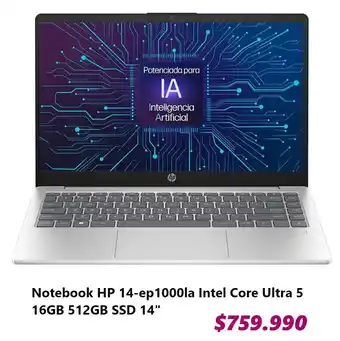 Abcdin Notebook hp 14-ep1000la intel core ultra 5 oferta