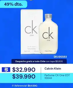 Duty Free (Travel Club) Calvin klein perfume ck one edt oferta