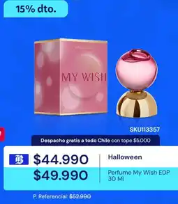 Duty Free (Travel Club) Halloween perfume my wish edp 30 mi oferta