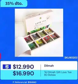 Duty Free (Travel Club) Dilmah té dilmah gift love tea 80 bolsas oferta