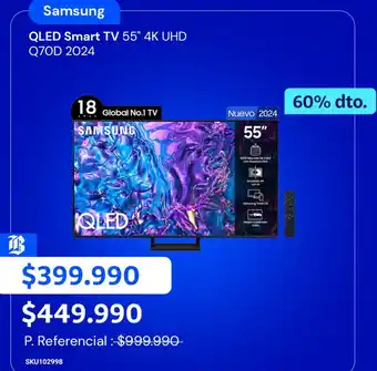 Duty Free (Travel Club) Samsung qled smart tv 55" 4k uhd oferta