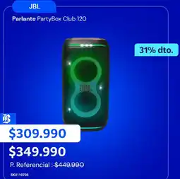 Duty Free (Travel Club) Jbl parlante partybox club 120 oferta