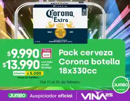 Jumbo Pack cerveza corona botella oferta