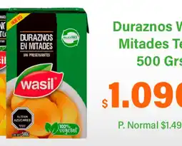 Supermercado El Trébol Duraznos wasil mitades tetra oferta