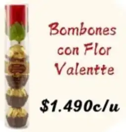 Supermercados Romanini Bombones con flor valentte oferta