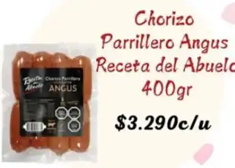 Supermercados Romanini Chorizo parrillero angus receta del abuelo oferta