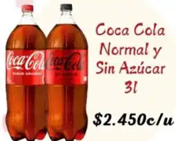 Supermercados Romanini Coca cola normal y sin azúcar oferta