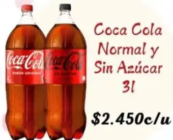 Supermercados Romanini Coca cola normal y sin azúcar oferta