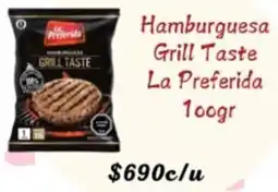 Supermercados Romanini Hamburguesa grill taste la preferida oferta