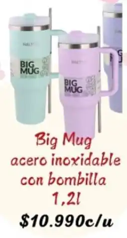 Supermercados Romanini Big Mug acero inoxidable con bombilla oferta