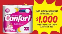 Mayorista 10 Papel higiénico confort instantáneo 170 g. oferta