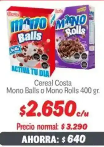 Mayorista 10 Cereal costa mono balls o mono rolls oferta