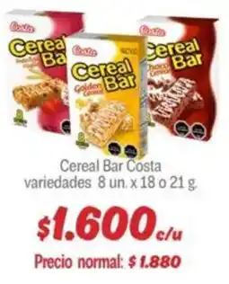 Mayorista 10 Cereal bar costa variedades oferta