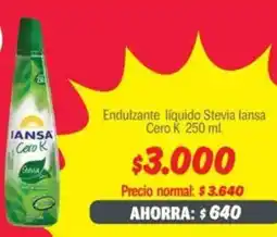 Mayorista 10 Endulzante líquido stevia lansa cero k oferta