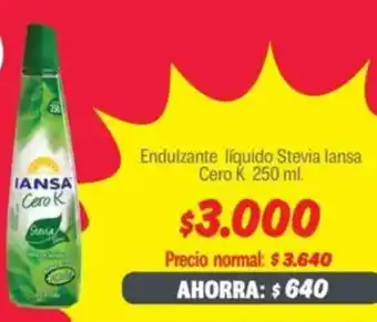 Mayorista 10 Endulzante líquido stevia lansa cero k oferta