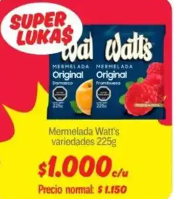 Mayorista 10 Mermelada watt's variedades oferta