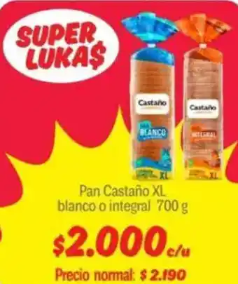 Mayorista 10 Pan castaño xl blanco o integral oferta