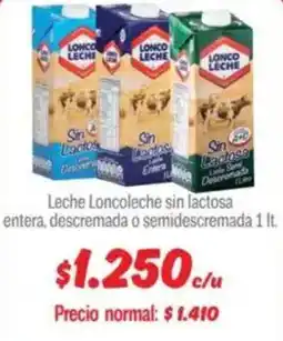 Mayorista 10 Leche loncoleche sin lactosa entera, descremada o semidescremada oferta