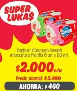 Mayorista 10 Chamyto nestlé yoghurt manzana o frutilla oferta