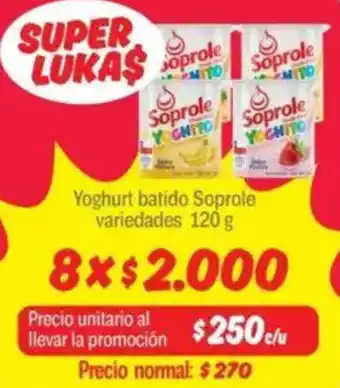 Mayorista 10 Yoghurt batido soprole variedades oferta