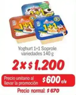 Mayorista 10 Yoghurt 1+1 soprole variedades oferta