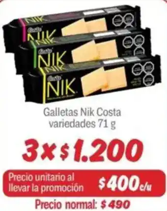 Mayorista 10 Nik Costa galletas variedades oferta