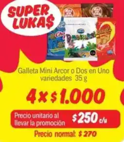 Mayorista 10 Mini arcor o dos galleta en uno variedades oferta