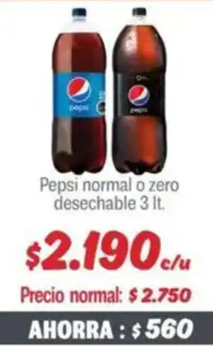 Mayorista 10 Pepsi normal o zero desechable oferta