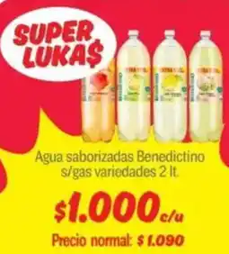 Mayorista 10 Benedictino agua saborizadas s/gas variedades oferta