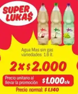 Mayorista 10 Agua mas sin gas variedades oferta