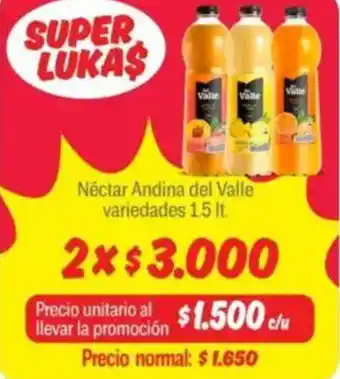 Mayorista 10 Néctar andina del valle variedades oferta