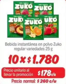 Mayorista 10 Zuko bebida instantánea en polvo regular variedades oferta