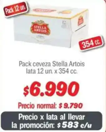 Mayorista 10 Stella artois pack ceveza lata oferta