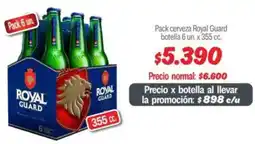 Mayorista 10 Royal guard pack cerveza botella oferta