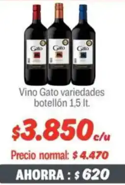 Mayorista 10 Gato vino variedades botellón oferta