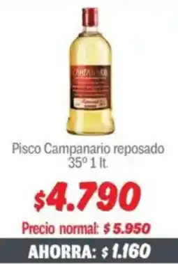 Mayorista 10 Pisco Campanario reposado 35° oferta