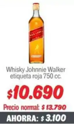 Mayorista 10 Whisky johnnie walker etiqueta roja oferta