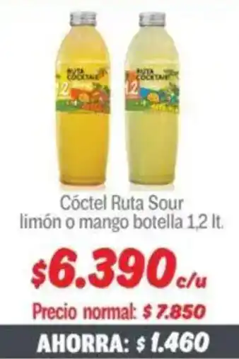 Mayorista 10 Cóctel Ruta Sour limón o mango botella oferta