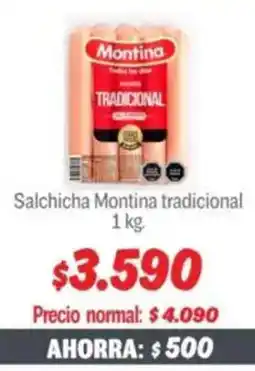 Mayorista 10 Salchicha montina tradicional oferta