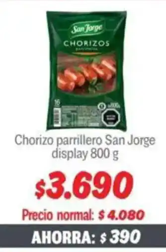 Mayorista 10 Chorizo parrillero san jorge display oferta