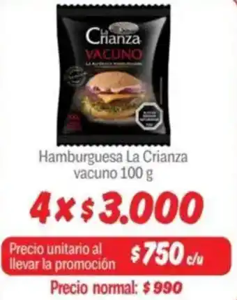 Mayorista 10 La crianza hamburguesa vacuno oferta