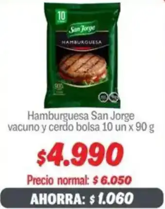 Mayorista 10 San jorge hamburguesa vacuno y cerdo bolsa oferta