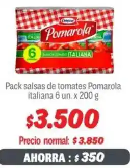 Mayorista 10 Pomarola pack salsas de tomates italiana oferta