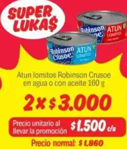 Mayorista 10 Robinson crusoe atun lomitos en agua o con aceite oferta