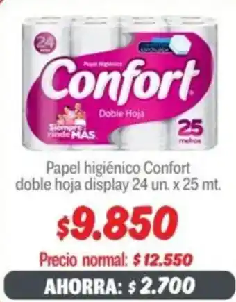 Mayorista 10 Confort papel higiénico doble hoja oferta