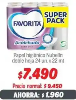 Mayorista 10 Nubelín papel higiénico doble hoja oferta